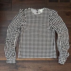 H&M Checkered Black and White Women's Top